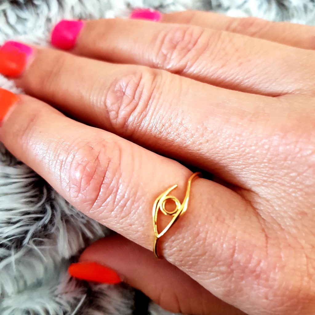 Delicate Evil Eye Ring